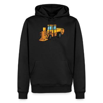 Bagger Schieber Baustelle Bagger Bauarbeiter - Männer Premium Bio Hoodie - Schwarz - Vorne - Nico (187cm)