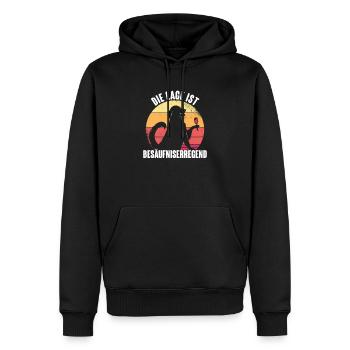Die Lage ist besäufniserregend Motiv - Männer Premium Bio Hoodie - Schwarz - Vorne - Nico (187cm)