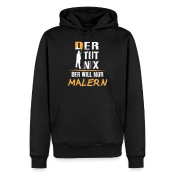 Der tut nix - Maler und Lackierer Geschenkidee - Männer Premium Bio Hoodie - Schwarz - Vorne - Nico (187cm)