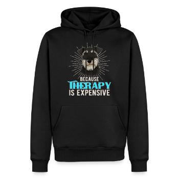 Zwergschnauzer Geschenk - Männer Premium Bio Hoodie - Schwarz - Vorne - Nico (187cm)