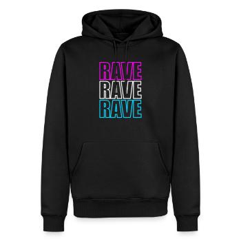 Techno Music Rave Raver - Männer Premium Bio Hoodie - Schwarz - Vorne - Nico (187cm)