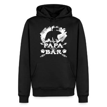 Dad Bear Father Father's Day - Men’s Premium Organic Hoodie - black - Front - Nico (187cm)