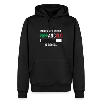 Vaffanculo italienischer Spruch ü Italien Geschenk - Männer Premium Bio Hoodie - Schwarz - Vorne - Nico (187cm)