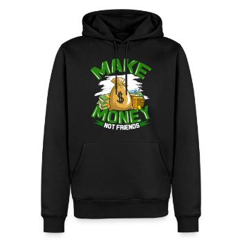 Geld Bargeld Kapitalismus Dollar Euro Money Reich - Männer Premium Bio Hoodie - Schwarz - Vorne - Nico (187cm)