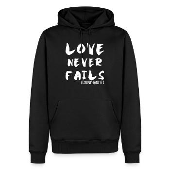 Jesus Jesus Jesus Christlich Christlich Christlich - Männer Premium Bio Hoodie - Schwarz - Vorne - Nico (187cm)