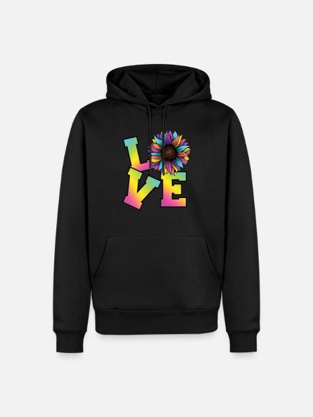 Costume hippie femme - Sweat à capuche Premium bio Homme - noir