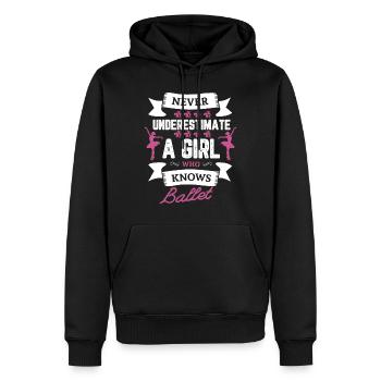 Conception de ballet pour un danseur de ballet - Sweat à capuche Premium bio Homme - noir - Devant - Nico (187cm)