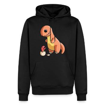 Dinosaurier Dino Kinder Dinosaurier Kleidung - Männer Premium Bio Hoodie - Schwarz - Vorne - Nico (187cm)
