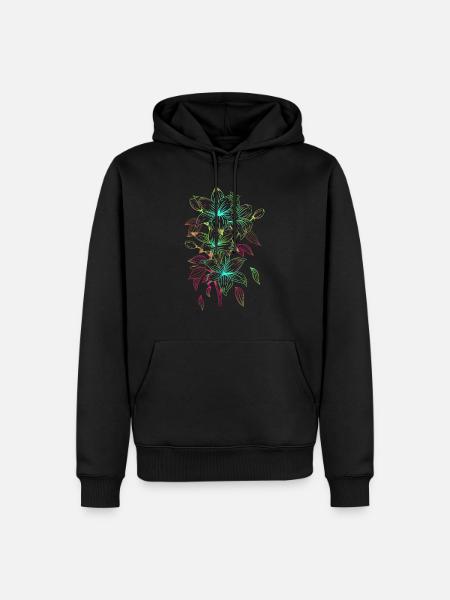 Neon Lilies Geschenke - Männer Premium Bio Hoodie - Schwarz
