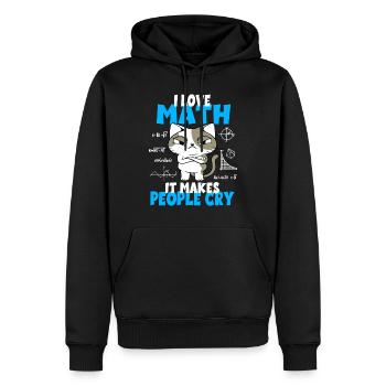 Mathematik Lehrer Studenten Katzen Geschenkidee - Männer Premium Bio Hoodie - Schwarz - Vorne - Nico (187cm)