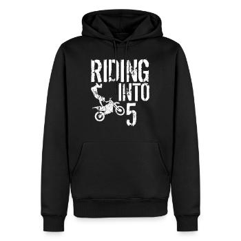 Je suis 5 Motocross - Sweat à capuche Premium bio Homme - noir - Devant - Nico (187cm)