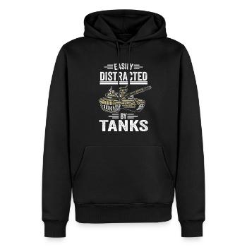 Panzerfahrer Militär Veteran Armee Geschenk - Männer Premium Bio Hoodie - Schwarz - Vorne - Nico (187cm)