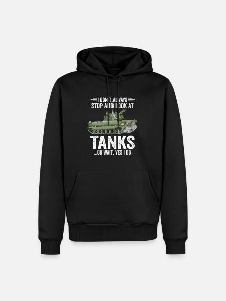 Army tank veteran military gift - Men’s Premium Organic Hoodie - black