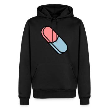 Radierer Radiergummi Eraser gomme - Männer Premium Bio Hoodie - Schwarz - Vorne - Nico (187cm)