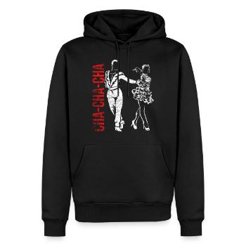Cha Cha Tanz - Männer Premium Bio Hoodie - Schwarz - Vorne - Nico (187cm)
