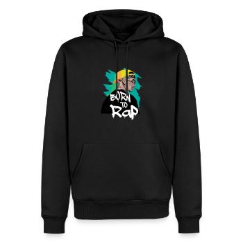 Born to rap - Rapper - Männer Premium Bio Hoodie - Schwarz - Vorne - Nico (187cm)