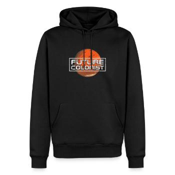 Mars - Sweat à capuche Premium bio Homme - noir - Devant - Nico (187cm)