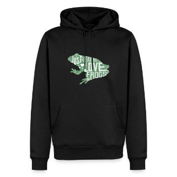 Frog. frog. - Men’s Premium Organic Hoodie - black - Front - Nico (187cm)