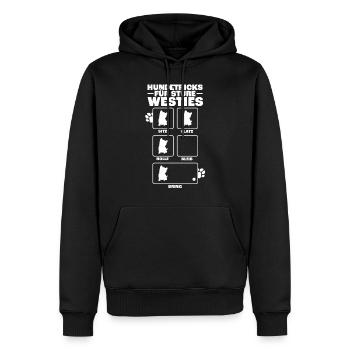 Westie Hundetricks weißer Hochlandterrier Geschenk - Männer Premium Bio Hoodie - Schwarz - Vorne - Nico (187cm)