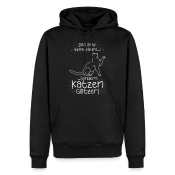 Katzen Geschenk Katzen Haare Glitzer - Männer Premium Bio Hoodie - Schwarz - Vorne - Nico (187cm)