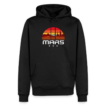 Mars - Sweat à capuche Premium bio Homme - noir - Devant - Nico (187cm)