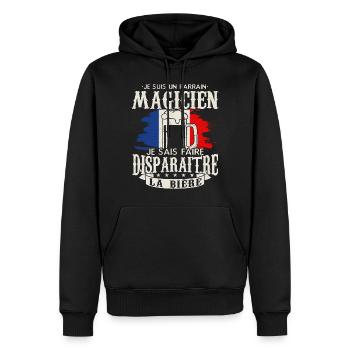 Pate Magier Bier - Männer Premium Bio Hoodie - Schwarz - Vorne - Nico (187cm)
