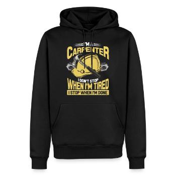 Carpenter carpenter carpenter - Men’s Premium Organic Hoodie - black - Front - Nico (187cm)