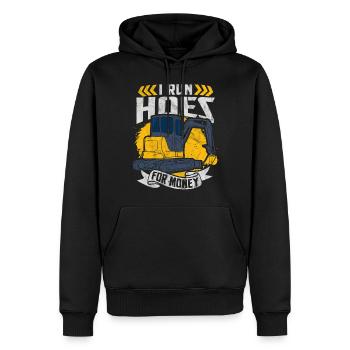 Bagger - Männer Premium Bio Hoodie - Schwarz - Vorne - Nico (187cm)