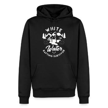 Conception de rafting pour un ventilateur de rafting - Sweat à capuche Premium bio Homme - noir - Devant - Nico (187cm)