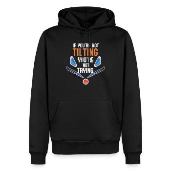 Flipper Gamer flipper rétro flipper arcade - Sweat à capuche Premium bio Homme - noir - Devant - Nico (187cm)