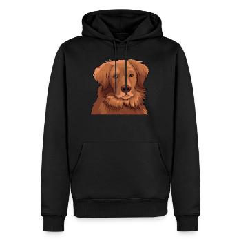 Chien Retriever de canard de la Nouvelle-Écosse - Sweat à capuche Premium bio Homme - noir - Devant - Nico (187cm)