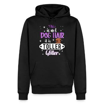 Cadeau de paillettes Nova Scotia Duck Tollin Retriever - Sweat à capuche Premium bio Homme - noir - Devant - Nico (187cm)