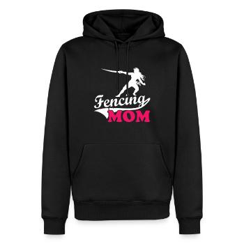 Escrime mère arts martiaux combat à l'épée - Sweat à capuche Premium bio Homme - noir - Devant - Nico (187cm)