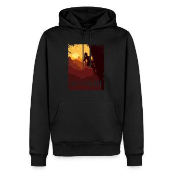 Klettern Klettergirl Berg Kletterer - Männer Premium Bio Hoodie - Schwarz - Vorne - Nico (187cm)