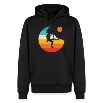 Klettern Klettern Bergsteiger Berg boulder - Männer Premium Bio Hoodie - Schwarz - Vorne - Nico (187cm)