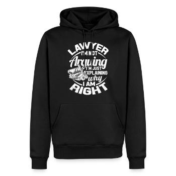 lawyer - Men’s Premium Organic Hoodie - black - Front - Nico (187cm)