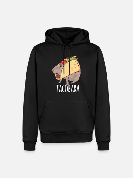 Capybara tacobara rodent capybara wild animal - Men’s Premium Organic Hoodie - black