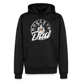Husky Dad Shirt Siberian Husky Dad Huskie Lover - Men’s Premium Organic Hoodie - black - Front - Nico (187cm)
