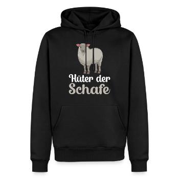 Hüter der Schafe Schaf Spruch Schäfer Geschenk - Männer Premium Bio Hoodie - Schwarz - Vorne - Nico (187cm)