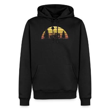 Traktor Traktorfahrer Trecker Simulation - Männer Premium Bio Hoodie - Schwarz - Vorne - Nico (187cm)