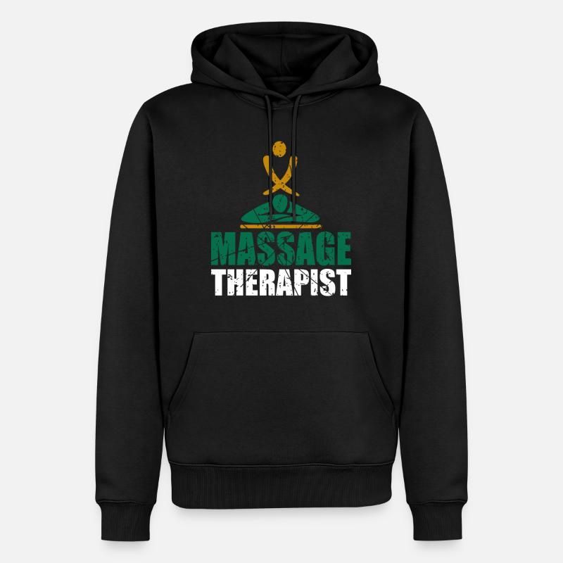Massagetherapeut Massagetherapie Arbeit - Männer Premium Bio Hoodie - Schwarz