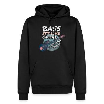 Bass Gitarrist Bassist Bass Spieler - Männer Premium Bio Hoodie - Schwarz - Vorne - Nico (187cm)