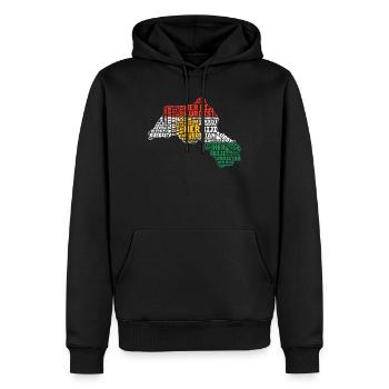 Son cadeau de Kurdes Kurdes de Biji Kurdistan - Sweat à capuche Premium bio Homme - noir - Devant - Nico (187cm)