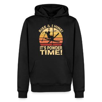 Skifahrer Freestyle-Ski Wintersport Skiing Spruch - Männer Premium Bio Hoodie - Schwarz - Vorne - Nico (187cm)