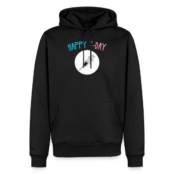 Happy T Day Transgender Testosteron Geschenk Shirt - Männer Premium Bio Hoodie - Schwarz - Vorne - Nico (187cm)