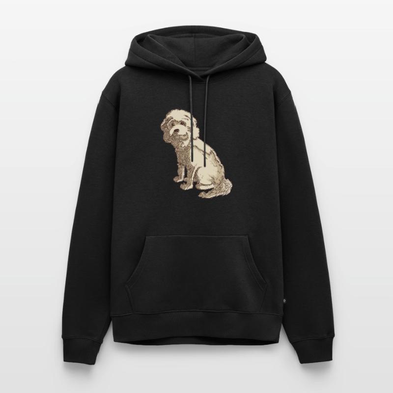 Dessin de chien cockapoo d'un cockapoo Sweat à capuche Premium bio Homme