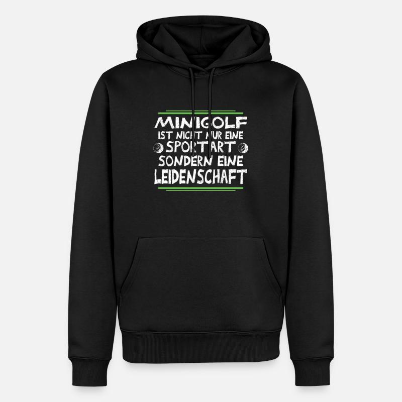 golf - Sweat à capuche Premium bio Homme - noir