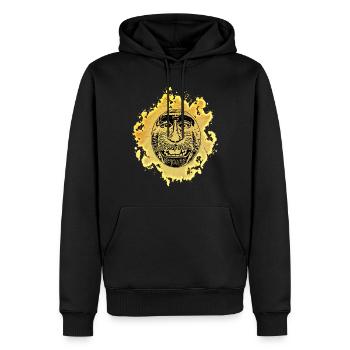 Singe - Sweat à capuche Premium bio Homme - noir - Devant - Nico (187cm)