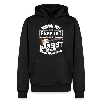 Bassist Gitarrist Basser Kontrabass Geschenk Bass - Männer Premium Bio Hoodie - Schwarz - Vorne - Nico (187cm)