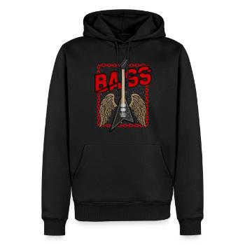 Bassgitarre - Männer Premium Bio Hoodie - Schwarz - Vorne - Nico (187cm)